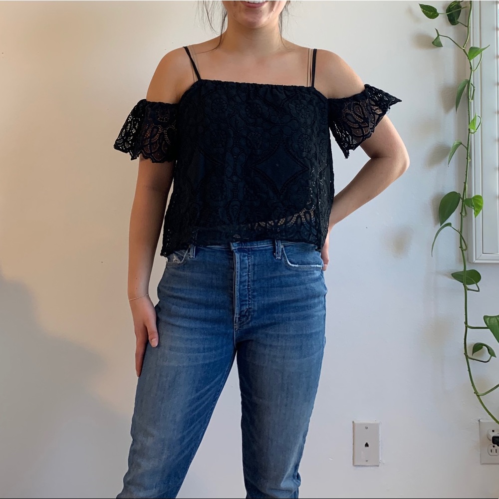 Abercrombie Off-Shoulder Lace Top